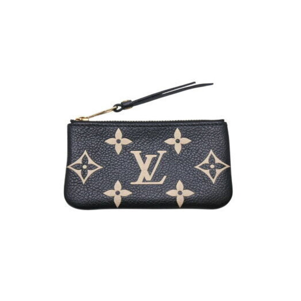 Louis Vuitton Monogram Pochette Noir Black Coin Wallet Case Logo - Picture 1 of 7